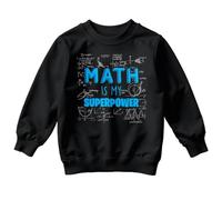 D&T Boys and Girls Math Superpower National Numeracy Number Day Maths Day Ideas Jumper Sweatshirt for Kids #ND 9-11 Years Black