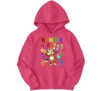 D&T Boys and Girls Monkey Math National Numeracy Number Day Maths Day Ideas Jumper Hoody for Kids #ND 7-8 Years Heliconia