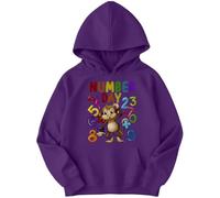 D&T Boys and Girls Monkey Math National Numeracy Number Day Maths Day Ideas Jumper Hoody for Kids #ND 7-8 Years Purple