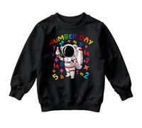 D&T Boys and Girls Number Day Maths Day Ideas Jumper Sweatshirt with Fun Math Equations #ND 7-8 Years Black