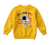 D&T Boys and Girls Number Day Maths Day Ideas Jumper Sweatshirt with Fun Math Equations #ND 7-8 Years Yellow
