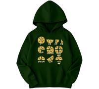 D&T Boys and Girls Pizza Fractions National Numeracy Number Day Maths Day Ideas Jumper Tee for Kids #ND 5-6 Years Forest Green