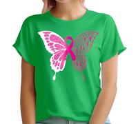 D&T Breast Cancer Awareness T-Shirt for Women Pink Ribbon T-Shirt for Breast Cancer Support T-Shirt Hopeful Heart Tops #BCA #05 Irish Green 16