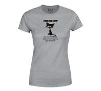 D&T Cat Piss Me Off I Will Slap You So Hard Funny Retro Womens T Shirt Sports Grey Ladies 2X-Large UK Size 14-16