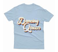 D&T Dancing Queen Vintage Retro Nostalgia Party Costume Unisex T Shirt #P1#Or#A Light Blue S