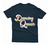 D&T Dancing Queen Vintage Retro Nostalgia Party Costume Unisex T Shirt #P1#Or#A Navy Blue M