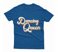 D&T Dancing Queen Vintage Retro Nostalgia Party Costume Unisex T Shirt #P1#Or#A Royal XL