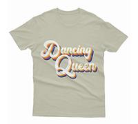 D&T Dancing Queen Vintage Retro Nostalgia Party Costume Unisex T Shirt #P1#Or#A Sand L