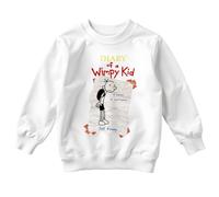 D&T Diary of a Wimpy Kid Mens Kids World Book Day Sweatshirt Jumper Costume Outfits Apparel #WBD Unisex M White