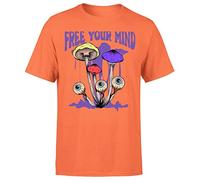 D&T Free Mind Trippy Psychedelic Mushroom Hipster Boho Hippie Mens Tshirt #P1#Or#A Orange XXL