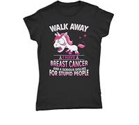 D&T Funny Breast Cancer Grumpy Unicorn Warrior Awareness 2022 Unisex T Shirt Black M
