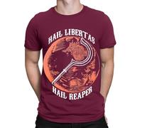 D&T Hail Libertas Reaper Rising Howler Liberty Vintage Mens Womens T-Shirts #TA-06 L Maroon