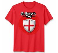 D&T Happy St. George's Day Tshirt Saint George Dragon England Flag UK Unisex Tshirt Unisex L Red
