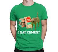 D&T I Eat Cement Cursed Cat Funny Meme Lovers Gift Joke Mens Womens T-Shirts #NED Irish Green XL