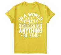 D&T in a World Where You Can Be Anything Mental Health Awareness Anxiety Depression Emotional Regulation T-Shirt #MHA Daisy 3-4 Years