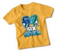 D&T Listen Up Rizzlers This Sigma Has Six Seven 67 Aura Energy No Cap Slang Memes Kids Graphic Tshirt 7-8 Years Sunflower