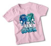 D&T Listen Up Rizzlers This Sigma Has Six Seven 67 Aura Energy No Cap Slang Memes Kids Graphic Tshirt 9-11 Years Light Pink