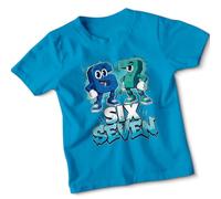 D&T Listen Up Rizzlers This Sigma Has Six Seven 67 Aura Energy No Cap Slang Memes National Numeracy Number Day Kids Graphic Tshirt 9-11 Years Azure Blue