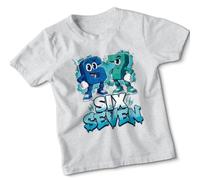D&T Listen Up Rizzlers This Sigma Has Six Seven 67 Aura Energy No Cap Slang Memes National Numeracy Number Day Kids Graphic Tshirt 7-8 Years Heather Grey