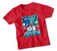 D&T Listen Up Rizzlers This Sigma Has Six Seven 67 Aura Energy No Cap Slang Memes National Numeracy Number Day Kids Graphic Tshirt 7-8 Years Red