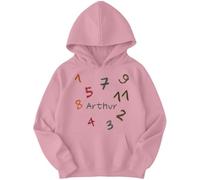 D&T Personalised Boys And Girls National Numeracy Number Day Maths Day Ideas Jumper Hoody with Number #ND 9-11 Years Light Pink