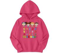 D&T Personalised Boys Girls National Numeracy Number Day Maths Day Ideas Jumper Hoody Kids Fun Number #ND 7-8 Years Heliconia