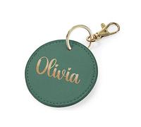 D&T Personalised Key Ring Gift,Key Chain Customised Gold,Resin Initials Keyrings Appreciation Gift for Her-Gift for Him #BG745#08 Sage Green O/S