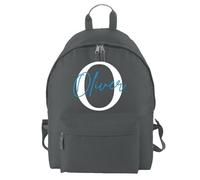 D&T Personalised Kids Backpack for Girls and Boys: WaterProof Back to School, Customised with Monogrammed Initials & Names. A Unique Rucksack Ideal for School Children Graphite O/S