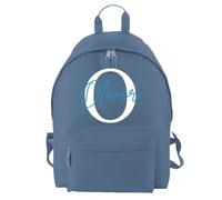 D&T Personalised Kids Backpack for Girls and Boys: WaterProof Back to School, Customised with Monogrammed Initials & Names. A Unique Rucksack Ideal for School Children Airforce Blue O/S
