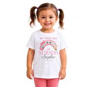 D&T Personalised My First Day of Nursery Girls Novelty T Shirt