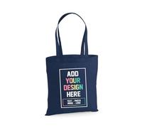 D&T Personalised Tote Bag 100% Cotton - Custom Text or Logo Printed - Reusable Gift Bag for Events, Promotions, Weddings & Daily Use