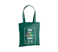 D&T Personalised Tote Bag 100% Cotton - Custom Text or Logo Printed - Reusable Gift Bag for Events, Promotions, Weddings & Daily Use