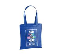 D&T Personalised Tote Bag 100% Cotton - Custom Text or Logo Printed - Reusable Gift Bag for Events, Promotions, Weddings & Daily Use