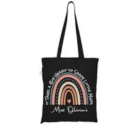 D&T Personalized Teacher Tote Bag - It Takes a Big Heart Design - Custom Name Thank You Gift, Sentimental Appreciation Present #TD