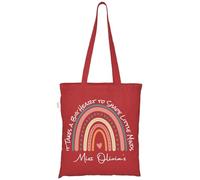 D&T Personalized Teacher Tote Bag - It Takes a Big Heart Design - Custom Name Thank You Gift, Sentimental Appreciation Present #TD