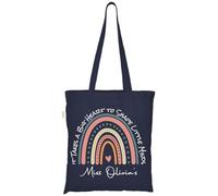 D&T Personalized Teacher Tote Bag - It Takes a Big Heart Design - Custom Name Thank You Gift, Sentimental Appreciation Present #TD