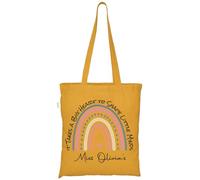 D&T Personalized Teacher Tote Bag - It Takes a Big Heart Design - Custom Name Thank You Gift, Sentimental Appreciation Present #TD