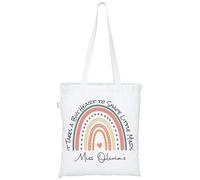 D&T Personalized Teacher Tote Bag - It Takes a Big Heart Design - Custom Name Thank You Gift, Sentimental Appreciation Present #TD