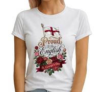 D&T Proud to Be English St George's Day Womens Tshirt