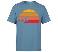 D&T Retro Vintage Mountain Bike Biking Cycling Birthday Trendy Mens Tshirt#P1#OR#A Indigo Blue M