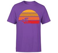 D&T Retro Vintage Mountain Bike Biking Cycling Birthday Trendy Mens Tshirt#P1#OR#A Purple XXL