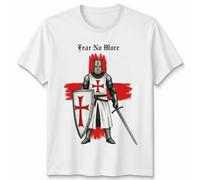 D&T St. George's Day Knights Templar Fear No More Crusades British Flag Graphic Print Unisex Tshirt