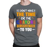 D&T Time Or Crayons to Explain This to You Funny Offensive Mens Womens T-Shirts #NED Charcoal 2XL
