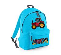 D&T Tractor Personalised Kids School Bag Backpack Shoulder Bag Back To School Surf Blue