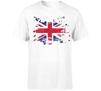 D&T Union Jack British Flag Great Britain Queens Jubilee T Shirt Gift #P1#OR England Flag 04 White M