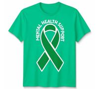 D&T Unisex Green Ribbon Mental Health Awareness Tshirt Wellness #Mha Unisex 2XL