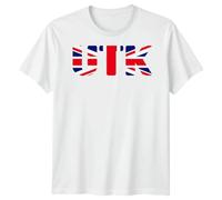 D&T UTK Union Jack T-Shirt for Men & Women | Unite The Kingdom T Shirt Great Britain British Flag Pride Graphic Tee | Unisex Patriotic Souvenir Top M White