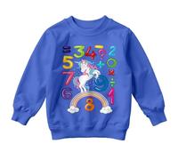 D&T World Book Day Girls Unicorn With Rainbow National Numeracy Number Day Maths Day Ideas Jumper Sweatshirt for Kids #ND 5-6 Years