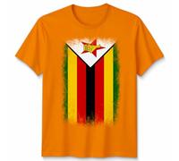D&T Zimbabwe Faded Flag Unisex T Shirt Zimbabwean Football Jersey Gift