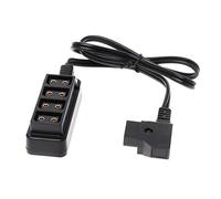 D-Tap Male B-tape To 4 Female Hub Adapter Splitter Cable For Photography Power Connectors Terminal Female Plug Adapter Male Terminals Cable Wire Butt Screw Interface Digital Disconnect Assorted